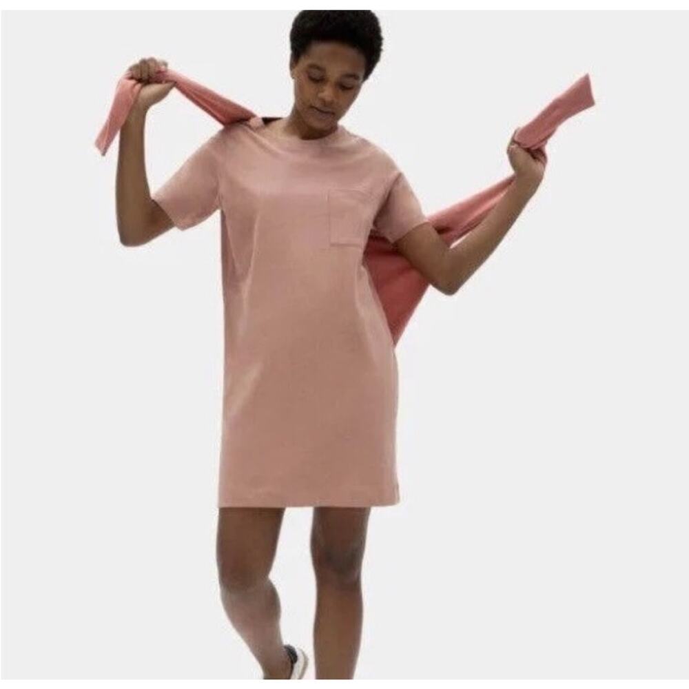Everlane peach organic cotton‎ weekend tee dress ( S )